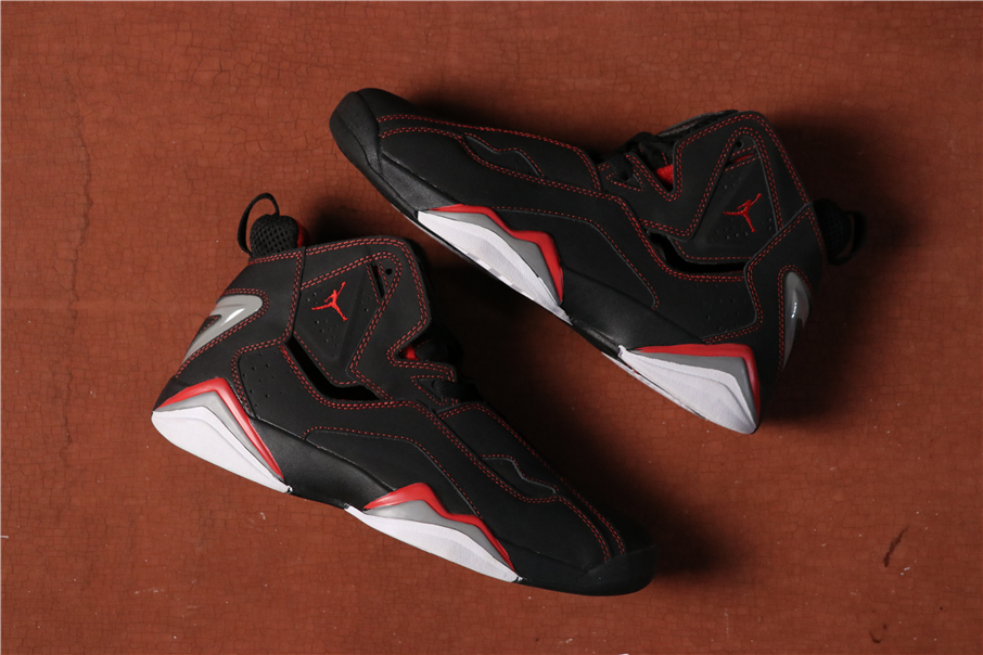 New Air Jordan 7.5 Black Red White Shoes